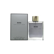 Boss Selection Eau De Toilette, Hugo Boss 100 ml – klar glasflaske med sølvfarvet låg i stram form