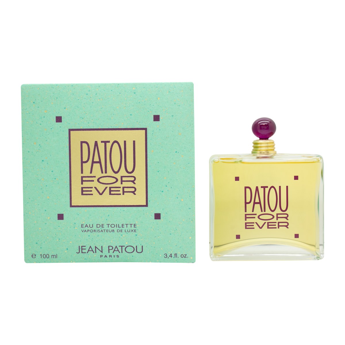 Jean Patou Patou For Ever Eau de Toilette 100 ml, Jean Patou – klar glasflakon med bløde kanter, rosa duft og sølvfarvet låg