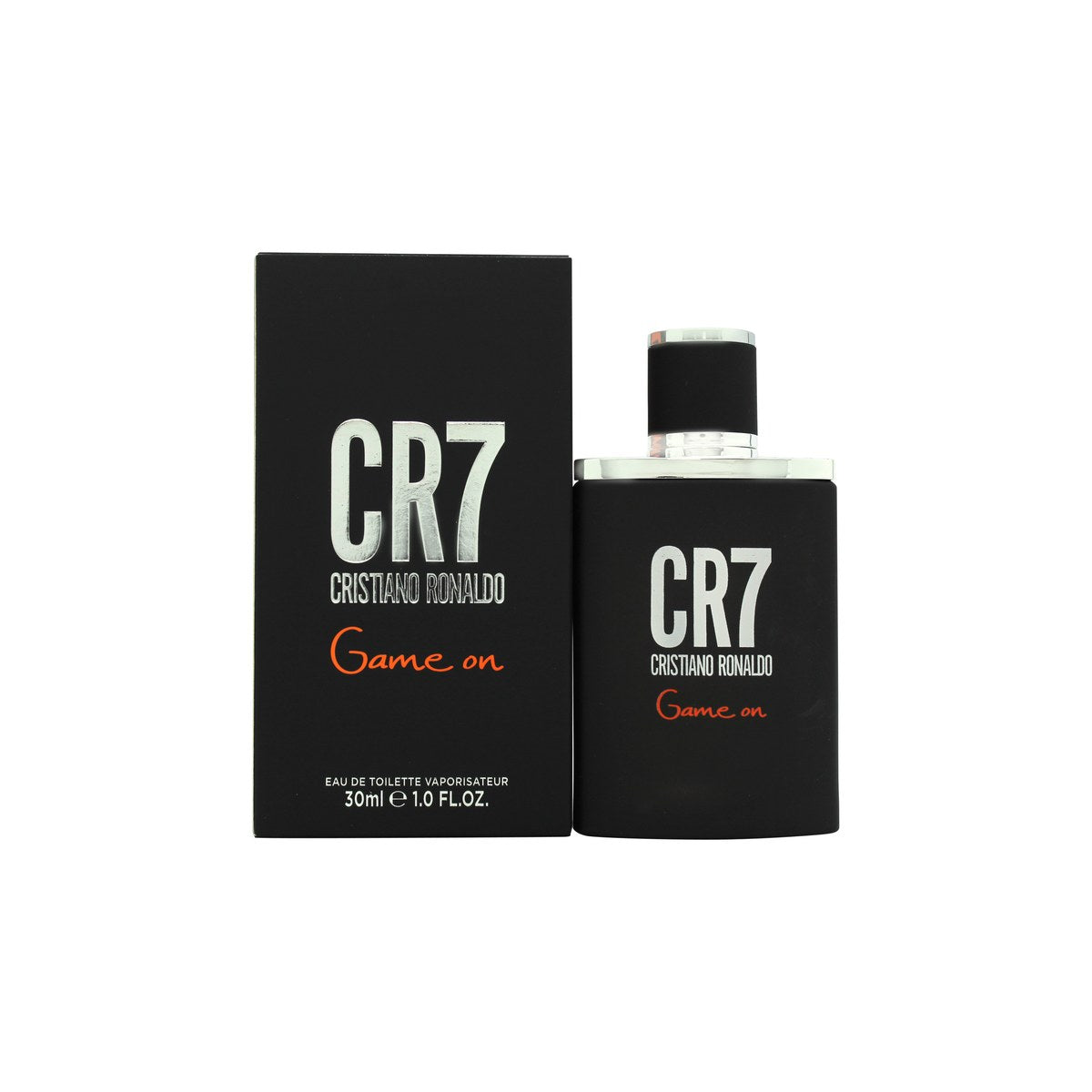 Cristiano Ronaldo CR7 Game On Eau De Toilette 30 ml – sort og rød kantet flakon med gradientglas