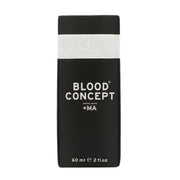 Blood Concept +MA Eau de Parfum, Blood Concept, 60 ml – klar cylindrisk flakon med hvid etiket, sort låg og minimalistisk apotekerdesign
