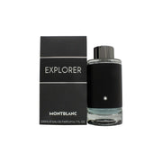 Mont Blanc Explorer Eau de Parfum 200 ml – sort cylindrisk flakon med sølvkork og præget Mont Blanc-emblem