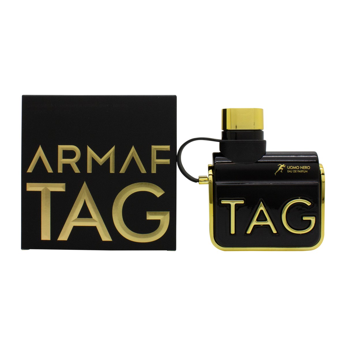 Armaf Tag Him Uomo Nero Eau de Parfum 100 ml – sort, firkantet flakon med mat finish og sølvdetaljer