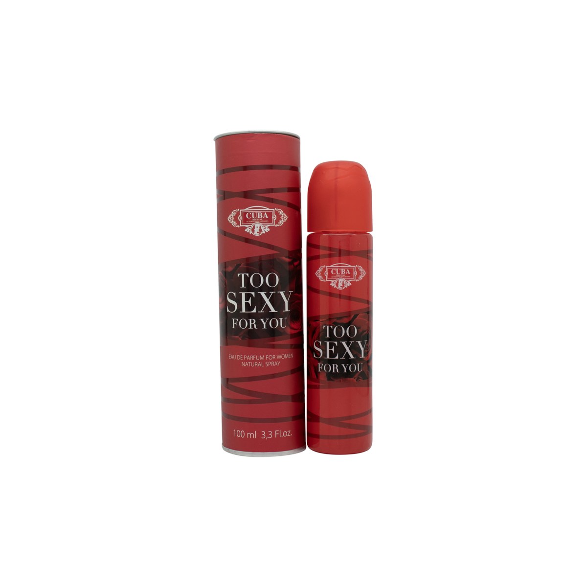 Cuba Paris Cuba Too Sexy For You Eau De Parfum 100 ml – cigarformet flakon i rosa metal med gyldne detaljer og cylinderæske