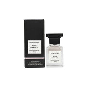 Tom Ford Rose D'Amalfi Eau de Parfum 30 ml – slank, frostet rosaglas flakon med guldfarvet etiket og låg i enkelt design