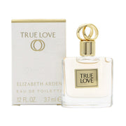 Elizabeth Arden True Love Eau de Toilette 7 ml, klar glasflaske med facetsleben prop og gyldne detaljer.