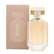 Hugo Boss Boss The Scent For Her Eau de Parfum 100 ml, Hugo Boss–ferskenfarvet glasflaske med guldkantet hætte