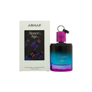 Armaf Space Age Eau De Parfum 100 ml fra Armaf med metallic sølvfarvet, futuristisk flakon i rund, rumlignende form og sort detalje