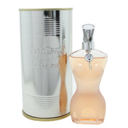 Classique Eau De Toilette Jean Paul Gaultier 30 ml, torsoformet flakon i rosa glas med stribet korsethætte