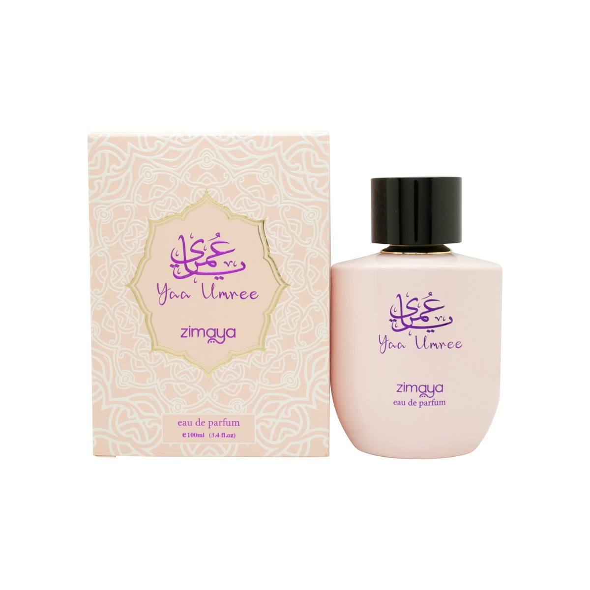 Zimaya Yaa Umree Eau de Parfum 100ml fra Zimaya, gylden rektangulær flakon med præget ornamentik og rundt emblem