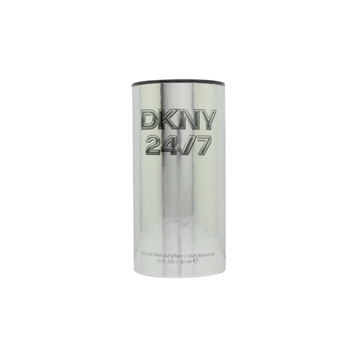 DKNY 24/7 For Her Eau de Parfum 30 ml – slank, klar glasflaske med sølvfarvet hætte og minimalistisk logo i moderne design