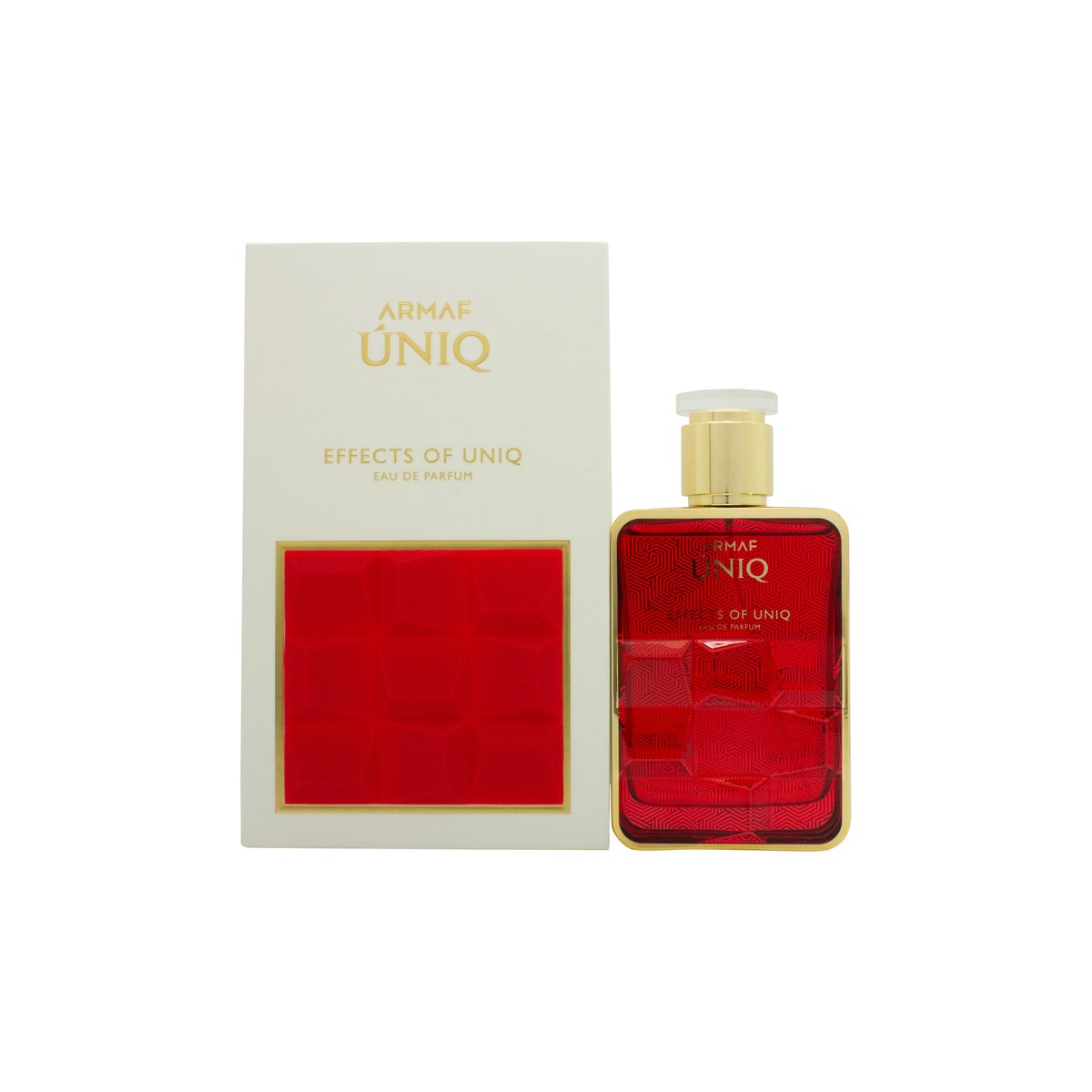 Armaf Effects Of Uniq Eau De Parfum, Armaf 100 ml – mørk rektangulær flakon i tonet glas med sort låg