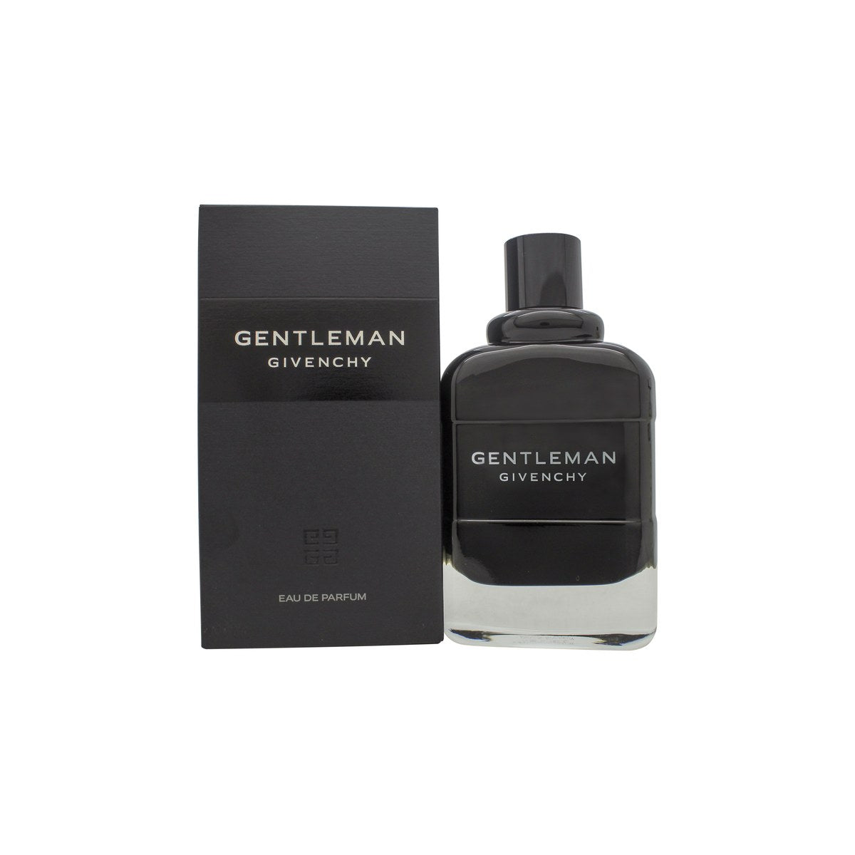 New Gentleman Eau De Parfum Givenchy 100 ml, sort opak flakon i kraftigt glas med skarpe linjer og diskrete relieffer