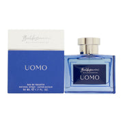 Baldessarini Uomo Eau de Toilette 50ml Baldessarini 50 ml flakon i klart glas med gylden duft og sort firkantet låg