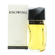 Estee Lauder Knowing Eau de Parfum 75ml fra Estée Lauder, 75 ml, klar flakon med ravfarvet duft og rillet guldkapsel.
