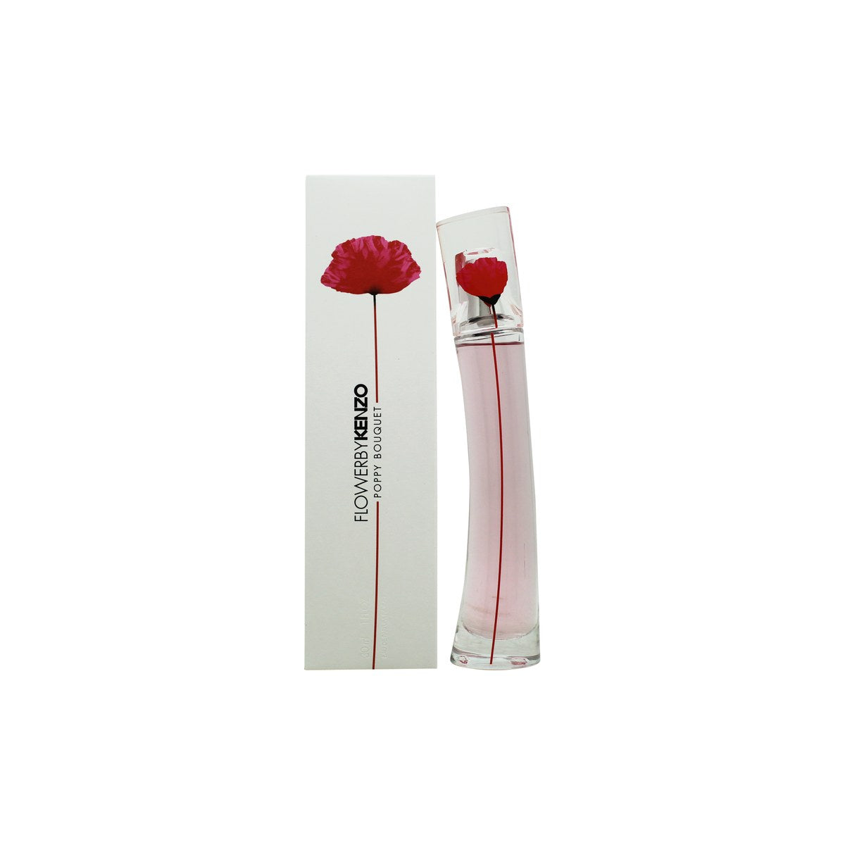 Flower By Kenzo Poppy Bouquet Floral Eau De Parfum, Kenzo, 30 ml – slank glasflaske med pink nuance, poppy-motiv og sort låg