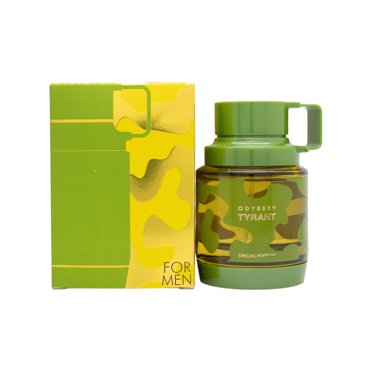 Armaf Odyssey Tyrant Eau de Parfum 60 ml fra Armaf – sort, cylindrisk flakon med sølvdetaljer og matchende låg.