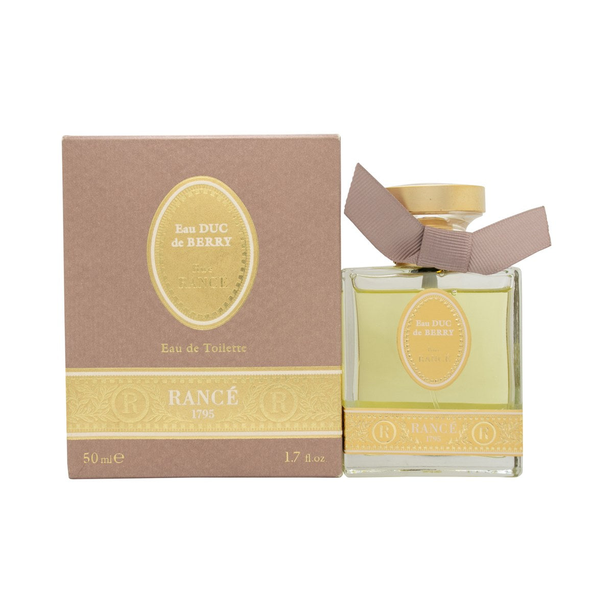 Rance 1795 Eau Duc de Berry Eau de Toilette 50 ml, Rance 1795 – klar glasflaske med gylden væske og klassisk etiket.