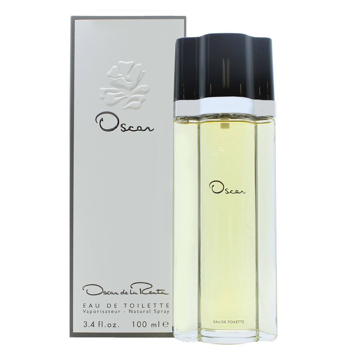Oscar Eau De Toilette, Oscar De La Renta, 100 ml klar, riflet glasflaske med gyldent ovalt låg og lys ravfarvet duft
