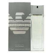Giorgio Armani Emporio Diamonds Eau de Toilette 75 ml – klar diamantformet glasflaske med sølvkork og blød rosa dufttone