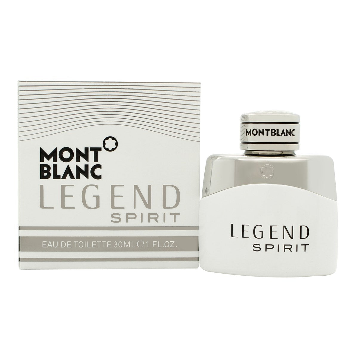 Mont Blanc Legend Spirit Eau de Toilette 30ml, Mont Blanc, 30 ml – hvid mat flakon med sølvkork