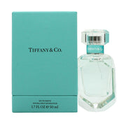 Tiffany & Co Eau de Parfum 50 ml fra Tiffany & Co – klar, diamantformet glasflakon med lyseblå juice og sølvfarvet låg