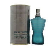 Le Male Eau De Toilette, Jean Paul Gaultier, 75 ml torsoformet glasflaske i blå striber med sølv spray