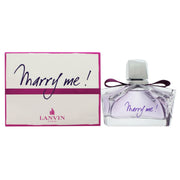 Lanvin Marry Me Eau de Parfum 75 ml fra Lanvin – lyserød duft i klar firkantet flakon med sølvhals og lilla sløjfe