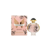 Paco Rabanne Olympea Blossom Eau de Parfum 50 ml fra Paco Rabanne i rund rosa glasflakon med sort låg og gyldne vinger