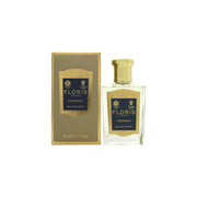 Floris Chypress Eau de Toilette 50 ml fra Floris i klar glasflaske med guldfarvet låg og enkel hvid etiket