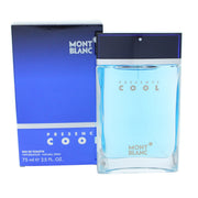Mont Blanc Presence Cool Eau de Toilette 75 ml fra Mont Blanc i klar, buet glasflaske med sølvfarvet låg og lyseblå tone