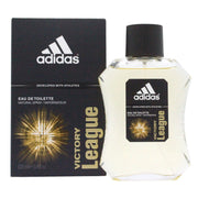 Adidas Victory League Eau De Toilette, Adidas, 100 ml – klar glasflaske med sort låg og minimalistisk maskulint design