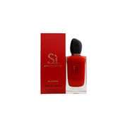 Giorgio Armani Si Passione Eau de Parfum 100 ml, Giorgio Armani – rød glasflakon med sort låg og enkel, elegant silhuet