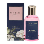 Ted Baker Woman Limited Edition Eau de Toilette 100 ml, lyserød facetslebet flakon med rosaguldlåg og sort sløjfe