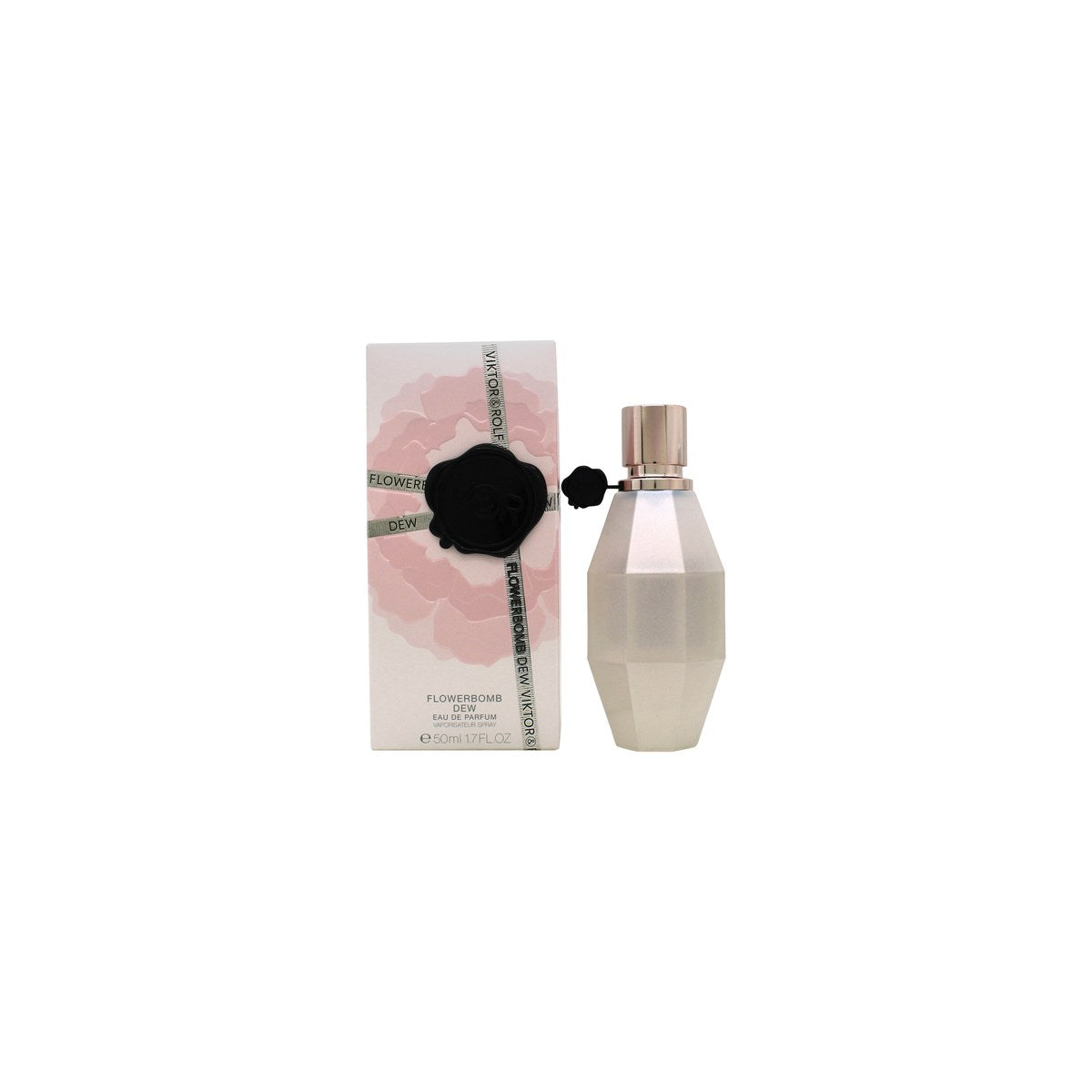 Viktor & Rolf Flowerbomb Dew Eau de Parfum, Viktor & Rolf, 50 ml – frosted lyserød, facetslebet flakon i granatdesign