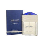Boucheron Pour Homme Eau De Toilette, Boucheron 100 ml, glasflakon med bred form og metalled i siderne