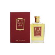 Floris A Rose For... Eau de Parfum 100 ml, klar rektangulær glasflakon med sort låg og lyst rosa duft indeni