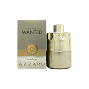 Azzaro Wanted Eau de Parfum 100 ml fra Azzaro, rund ravfarvet flakon med sort revolverlignende låg i metaldesign.