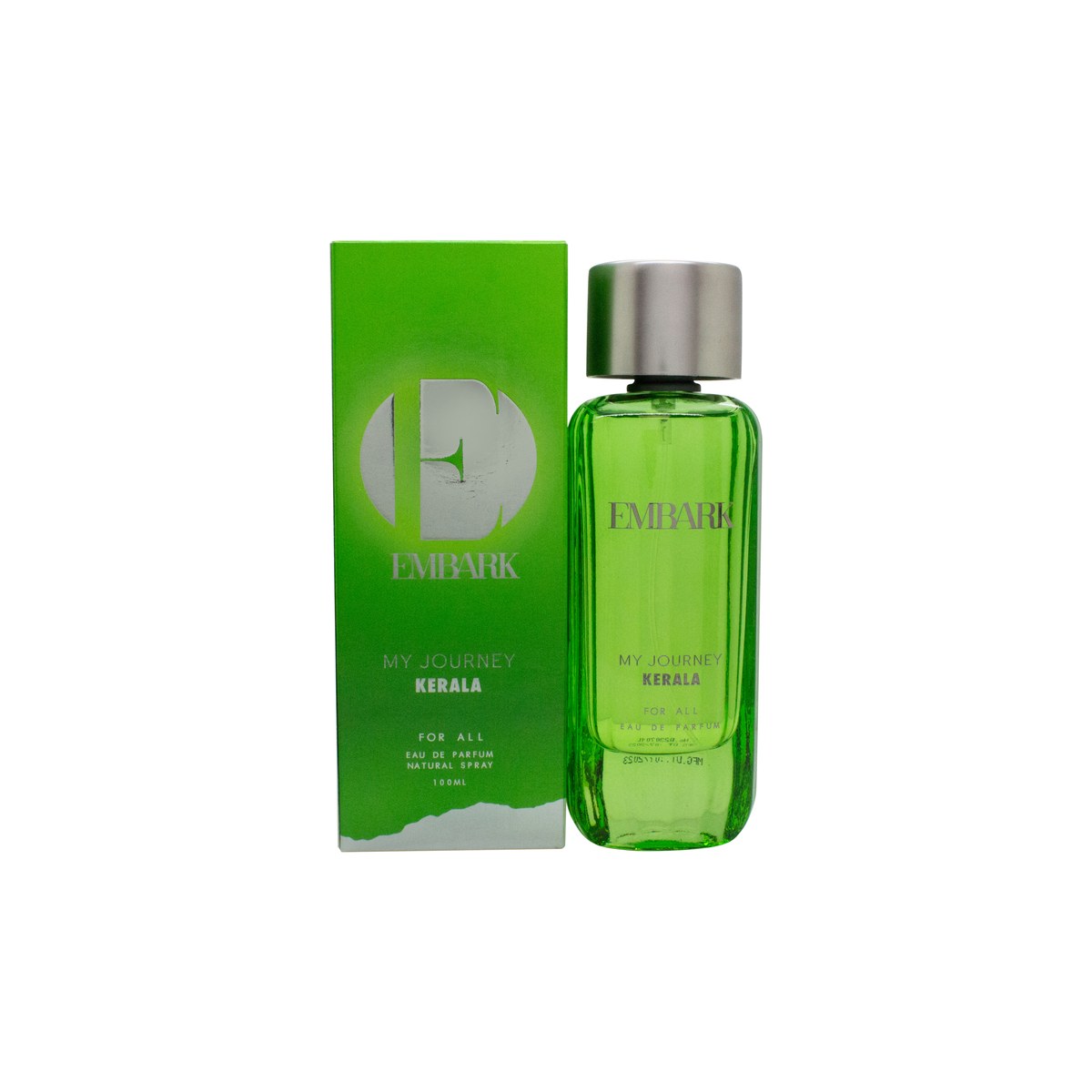 Embark My Journey Kerela Eau de Parfum 100 ml fra Embark – mørk glasflaske med gylden kapsel og minimalistisk etiketdesign