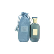 Ard Al Zaafaran Mousuf Azure Eau de Parfum 100 ml i blå rektangulær glasflaske med sølvkappe og elegant etiket