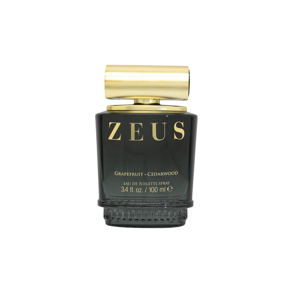 Zeus Grapefruit Cedarwood Eau de Toilette 100 ml fra Zeus i klar glasflaske med ravfarvet duft og sort låg