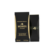 New Brand 4 Women Eau de Parfum 100ml, New Brand, 100 ml – klar glasflakon med rosa væske og sølvlåg