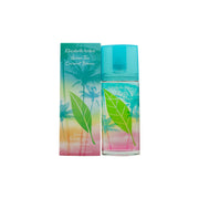 Elizabeth Arden Green Tea Coconut Breeze Eau de Toilette 100 ml – klar lysegrøn flakon med palmeblad og sølvfarvet spray