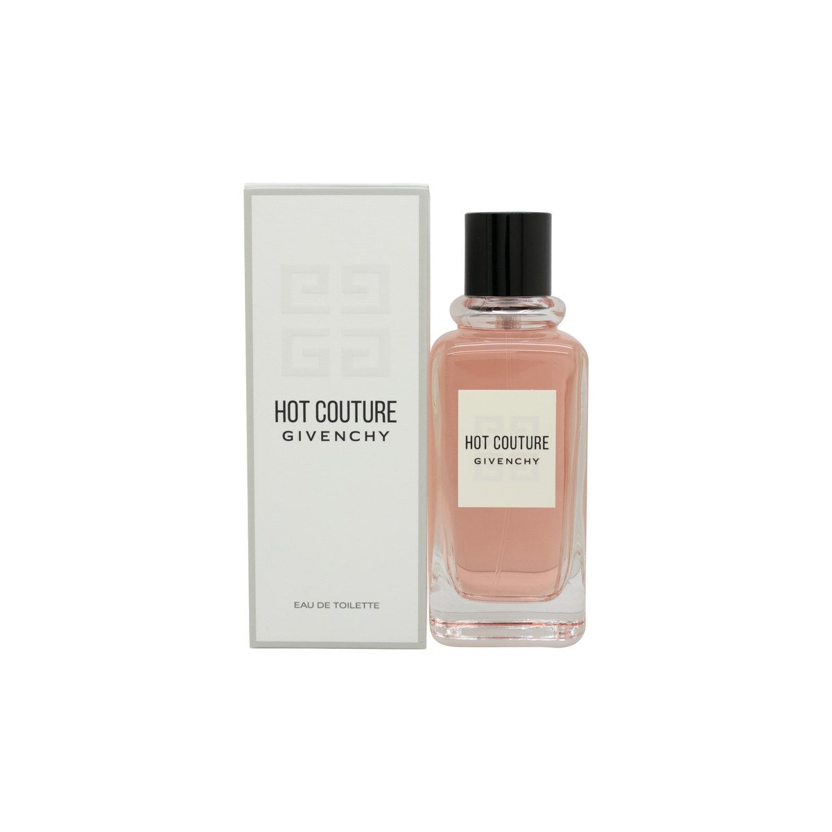 Givenchy Hot Couture Mythical Eau de Toilette 100 ml – slank, ravfarvet glasflakon med klare linjer og sølvfarvet låg
