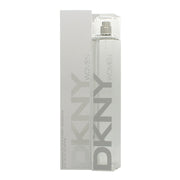 DKNY Energizing Eau de Toilette, DKNY, 100 ml – slank, matteret grøn glasflaske med sølvkork og enkel, urban stil.