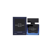 Narciso Rodriguez Bleu Noir Eau de Parfum 50 ml – mørkeblå transparent flakon i rektangulært glas med sort låg
