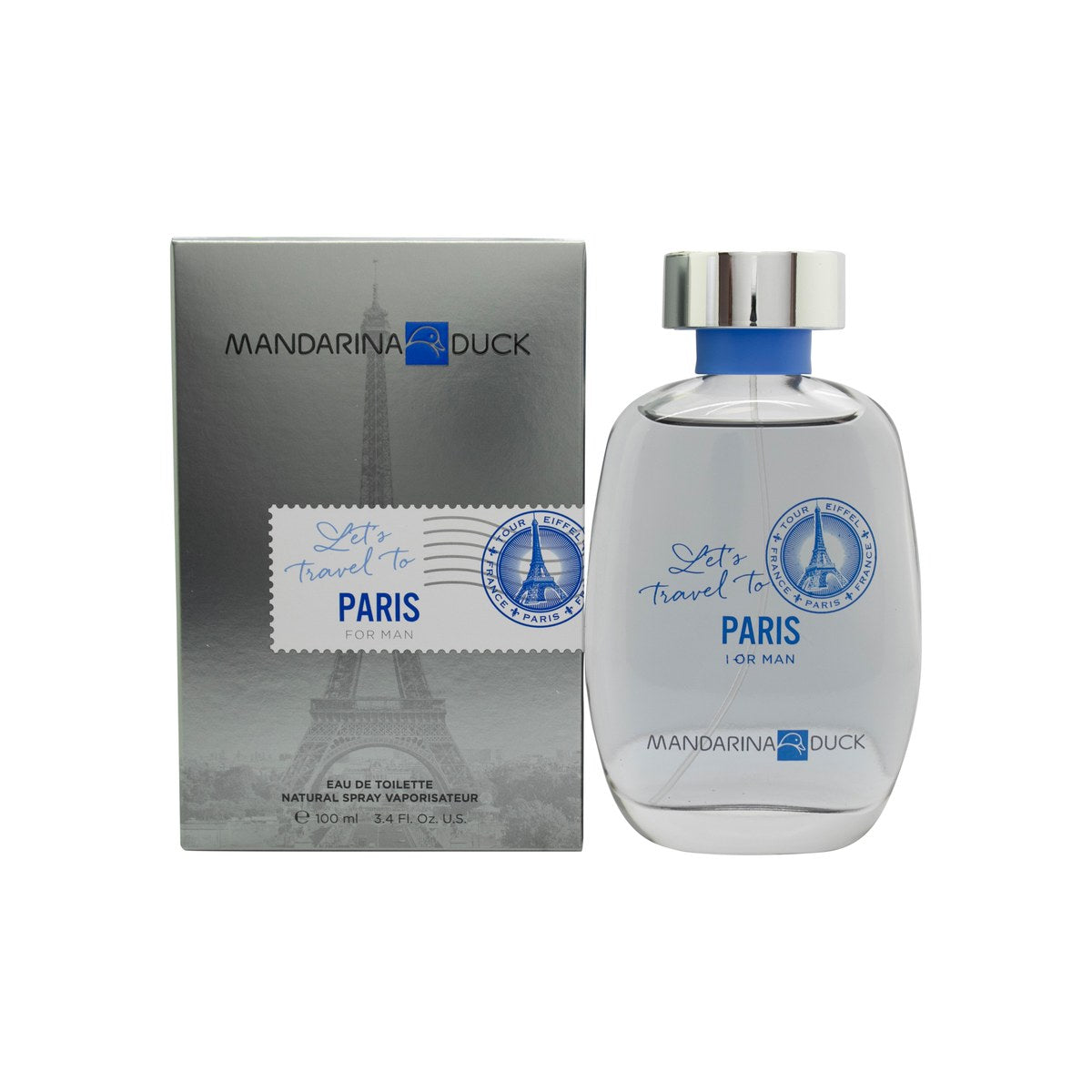 Mandarina Duck Let's Travel To Paris For Men Eau de Toilette 100ml Spray