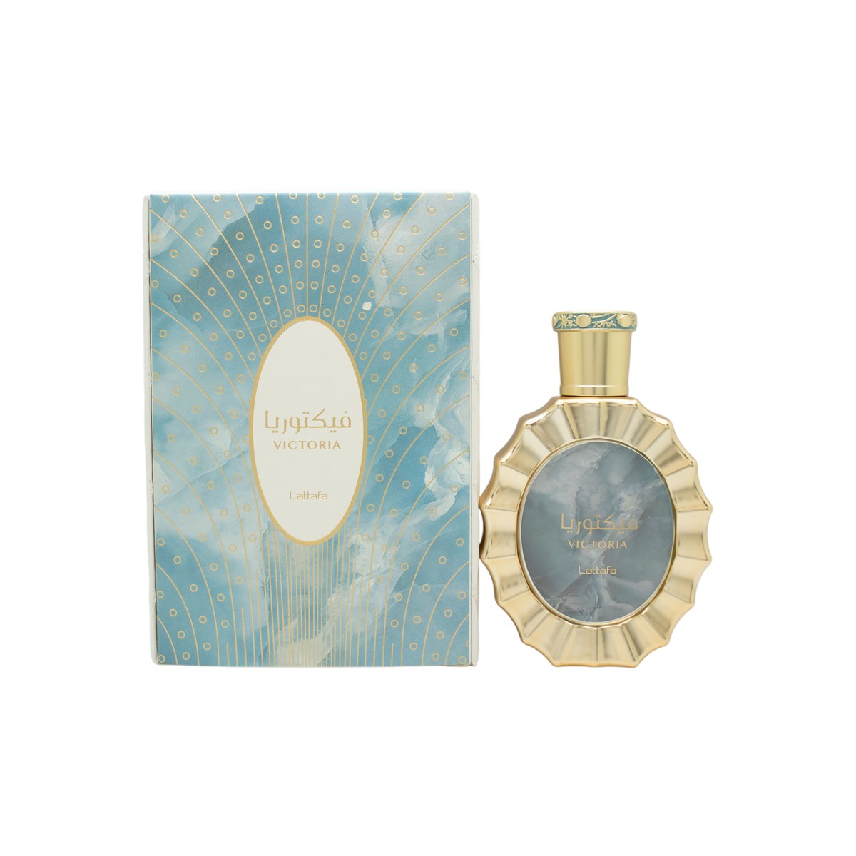 Lattafa Victoria Eau de Parfum 100ml fra Lattafa 100 ml flaske i klart glas med gulddetaljer og rund hætte
