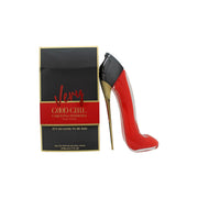 Very Good Girl Eau De Parfum Carolina Herrera 80 ml, rød højhælet stiletflakon med blank lak og guldfarvet hæl
