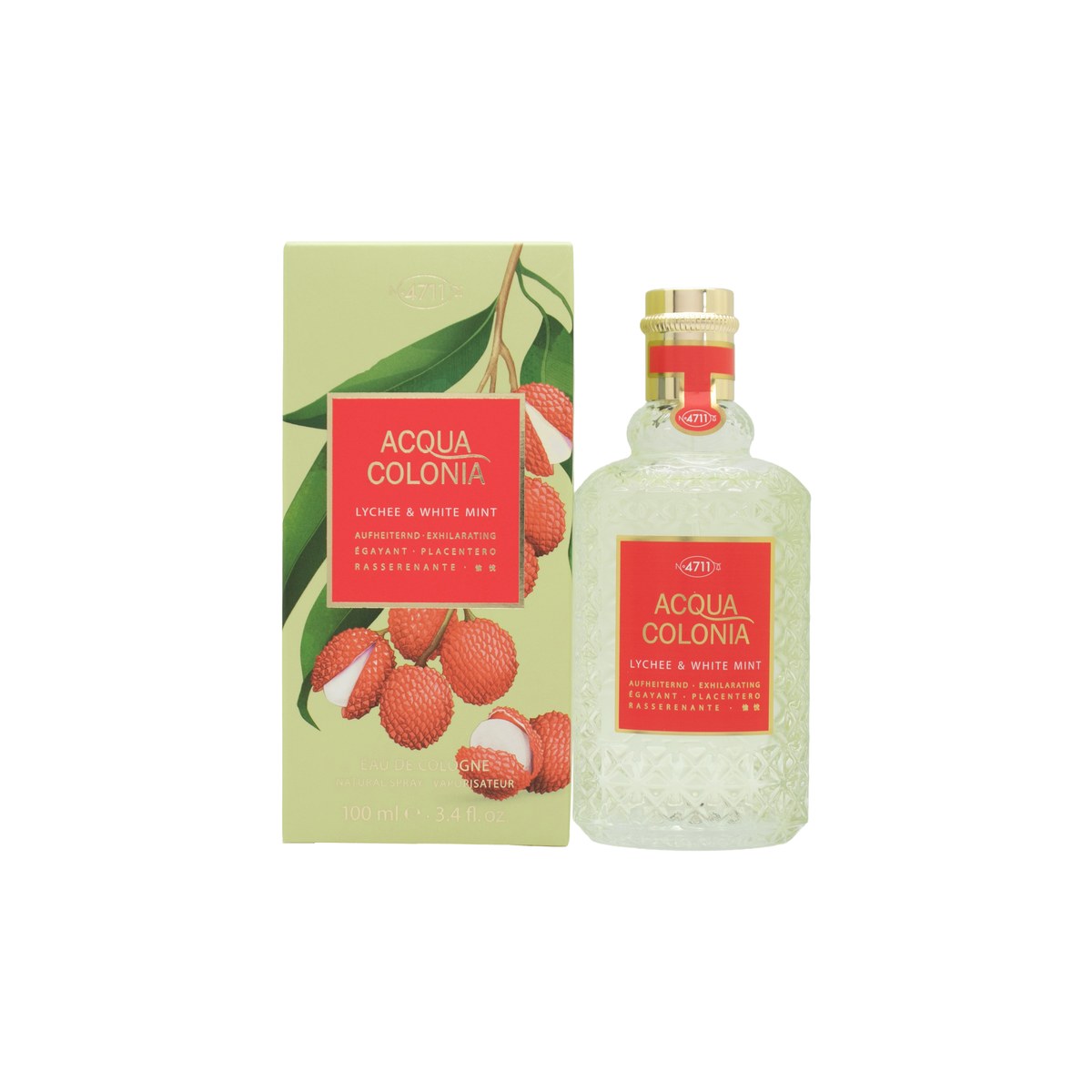 Mäurer & Wirtz 4711 Acqua Colonia Lychee & White Mint Eau de Cologne 100ml Splash