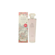 Woods of Windsor True Rose Eau de Toilette 100 ml – klar glasflaske med rosafarvet indhold og sølvlåg